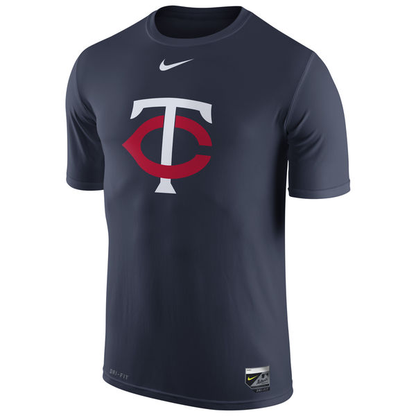 MLB Men Minnesota Twins Nike Authentic Collection Legend Logo 1.5 Performance TShirt  Navy->->Sports Accessory